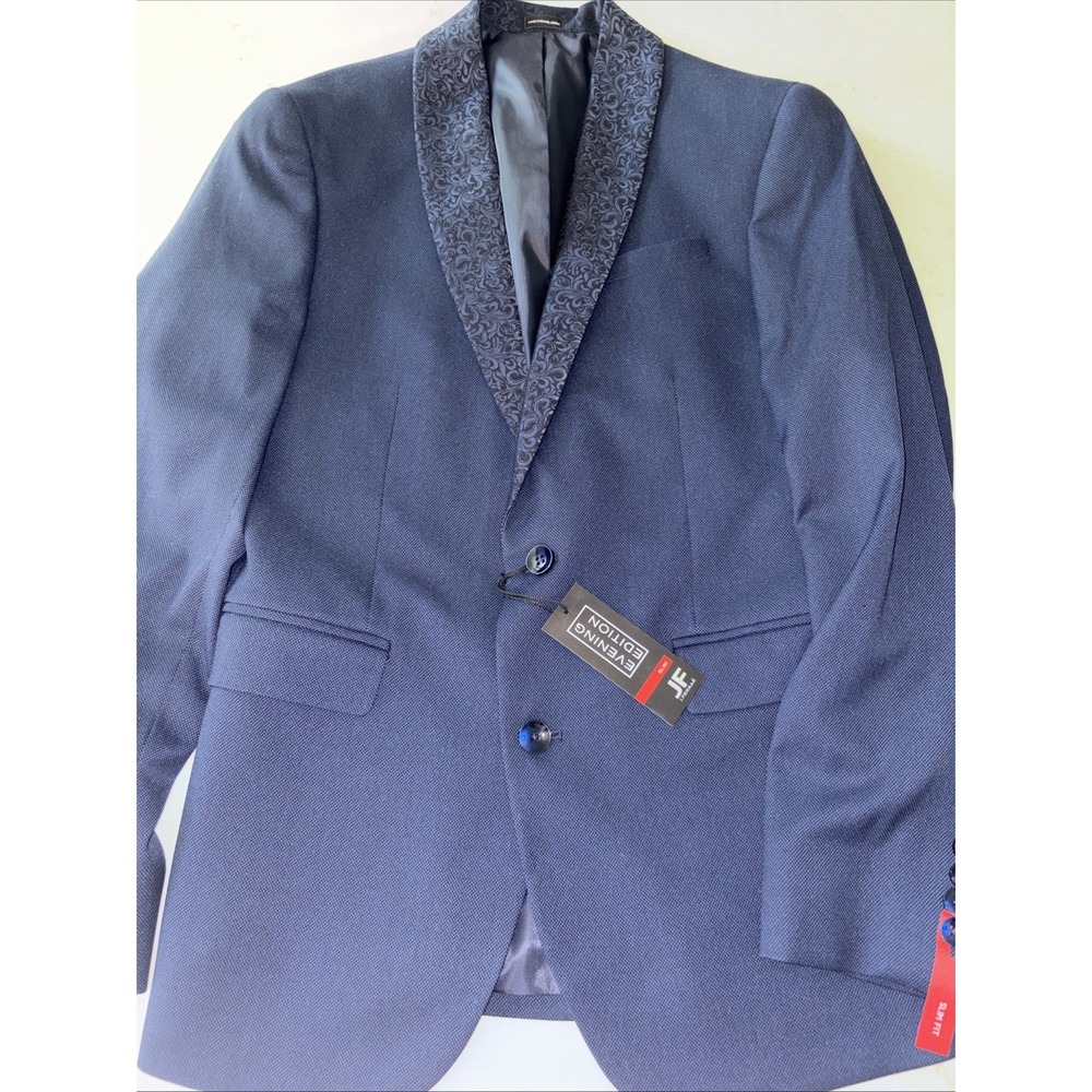 JF J Ferrar Slim Fit Evening Edition Blazer Jacket Men's 38 Reg Navy Blue $168